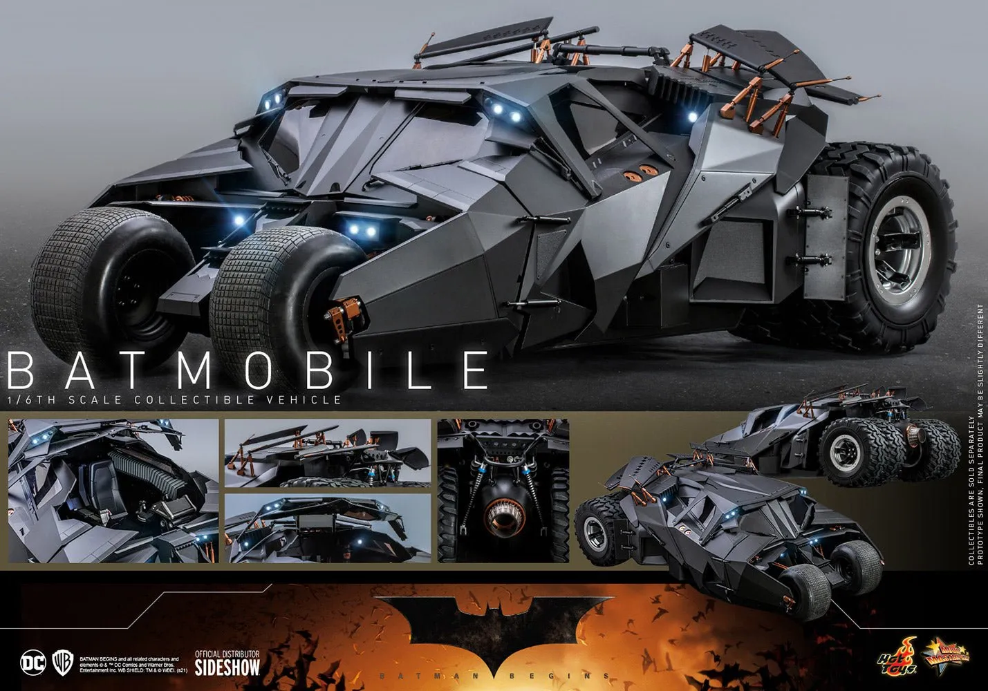 Hot Toys The Dark Knight Trilogy Batmobile Sixth Scale Figure Accessory