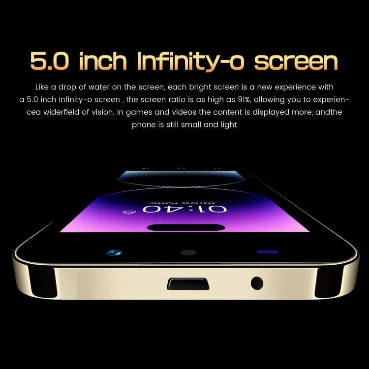 i14 Mini Smartphone HRDP5, 512MB RAM   4GB Storage, 5.0" HD Screen, Face Recognition, Android 5.0, Dual SIM, 3G Network