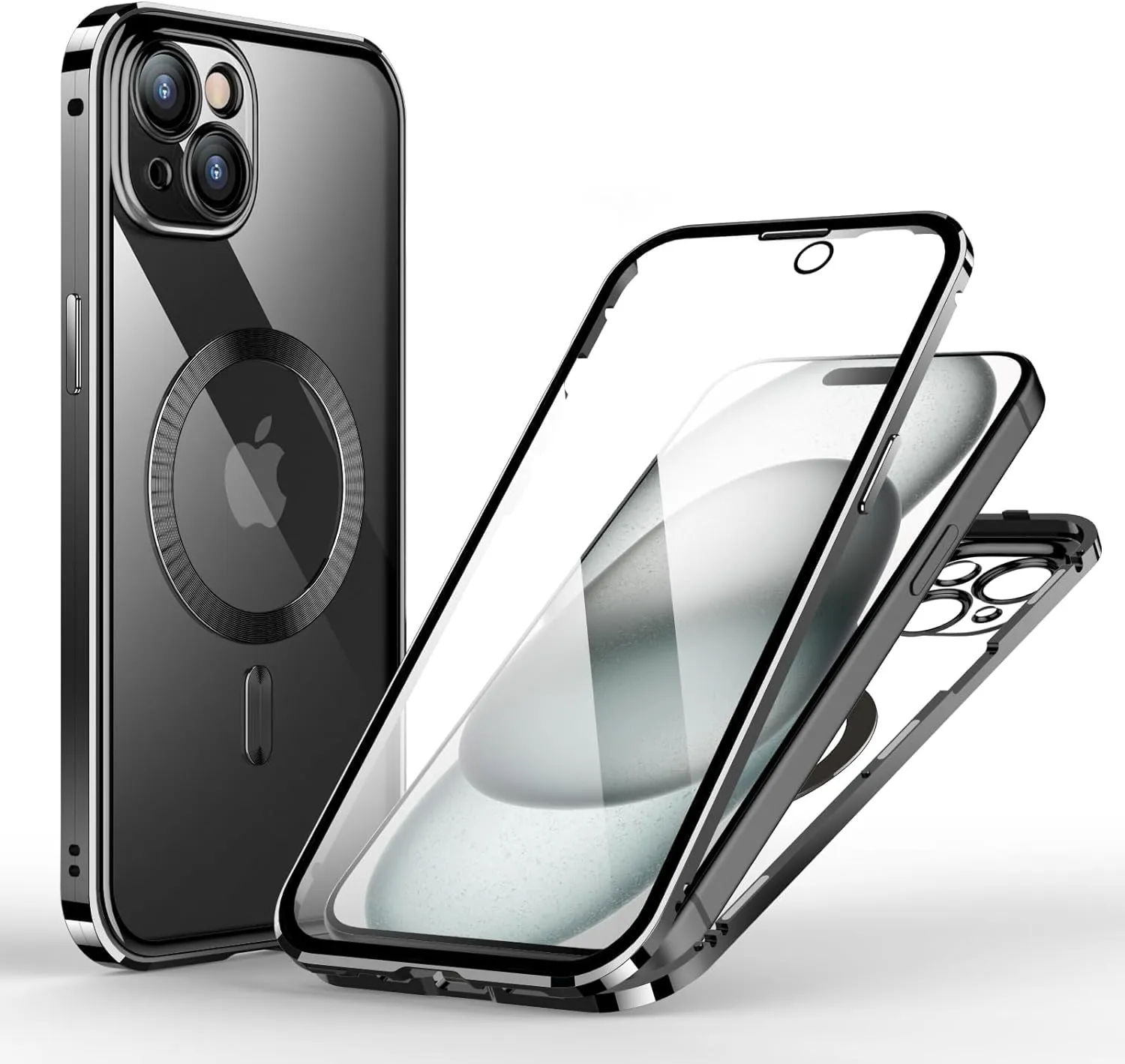 iPhone 16 Pro Max Magnetic Tempered Glass Protector Case