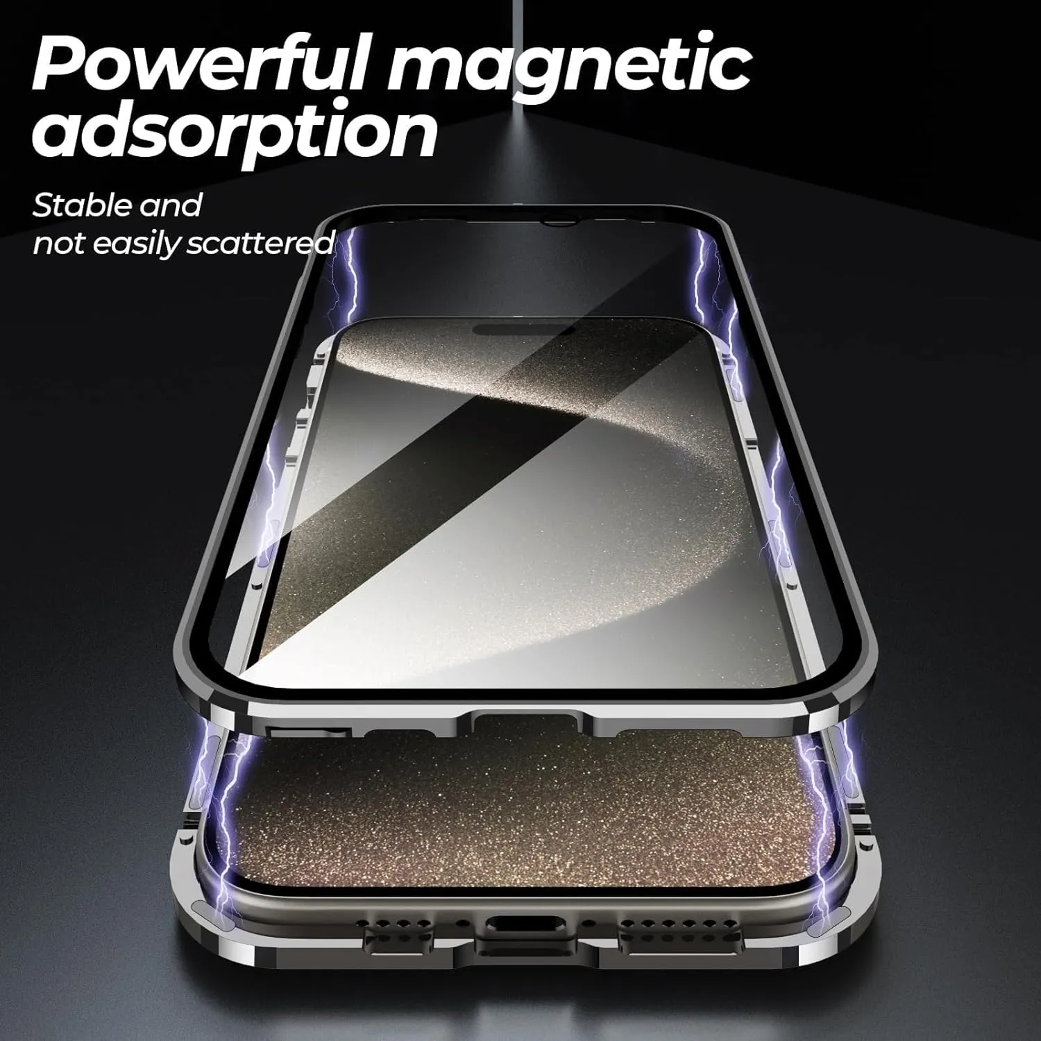 iPhone 16 Pro Max Magnetic Tempered Glass Protector Case