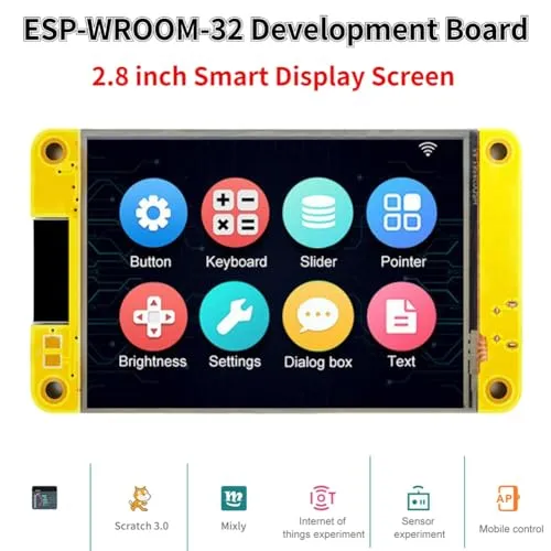 Kenntsh ESP32 Development Board - WiFi Bluetooth 2.8Inch 240X320 LCD TFT Touch Display Screen Module Metal ESP32 Development Board   Acrylic Shell