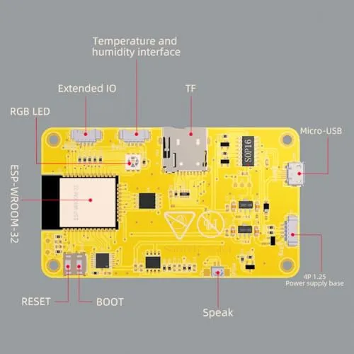 Kenntsh ESP32 Development Board - WiFi Bluetooth 2.8Inch 240X320 LCD TFT Touch Display Screen Module Metal ESP32 Development Board   Acrylic Shell