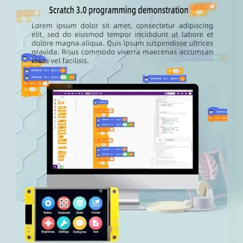 Kenntsh ESP32 Development Board - WiFi Bluetooth 2.8Inch 240X320 LCD TFT Touch Display Screen Module Metal ESP32 Development Board   Acrylic Shell