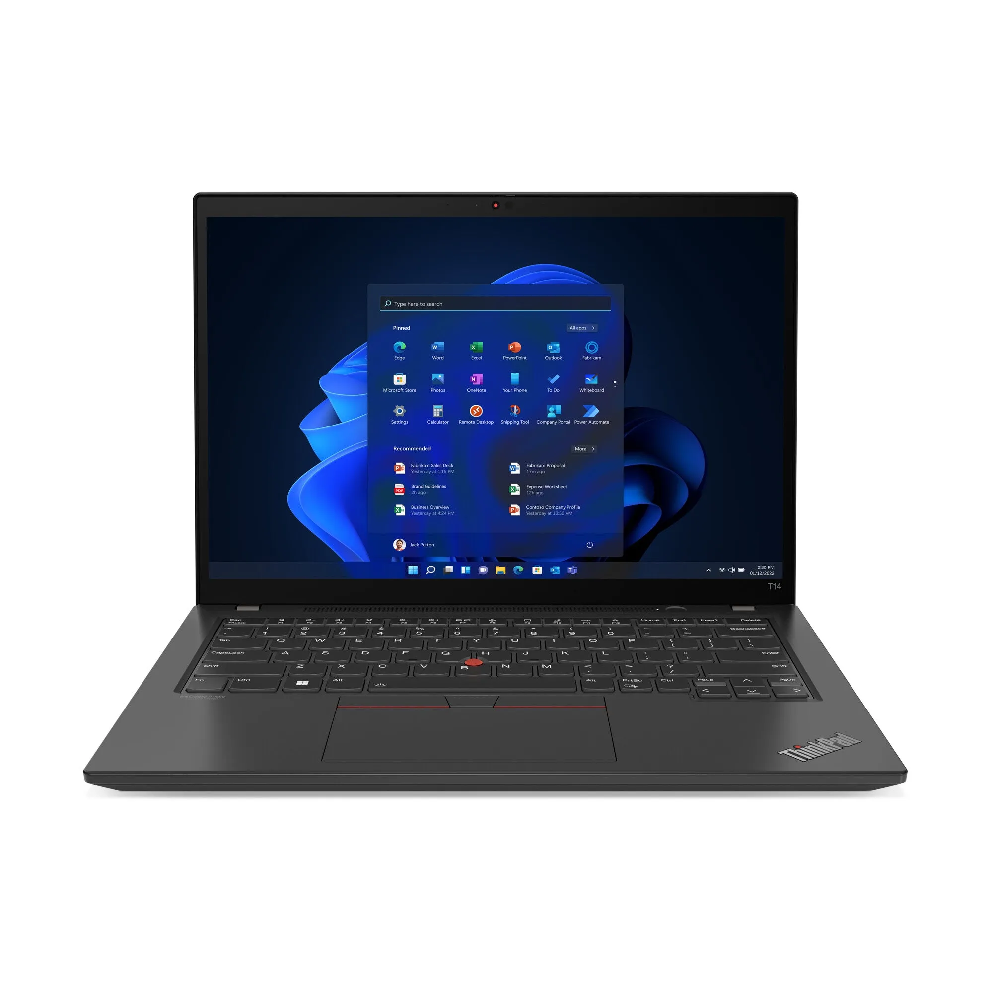 Lenovo ThinkPad T14 Intel® Core™ i5 i5-1235U Laptop 35.6 cm (14") WUXGA 8 GB DDR4-SDRAM 256 GB SSD Wi-Fi 6E (802.11ax) Windows 11 Pro Black