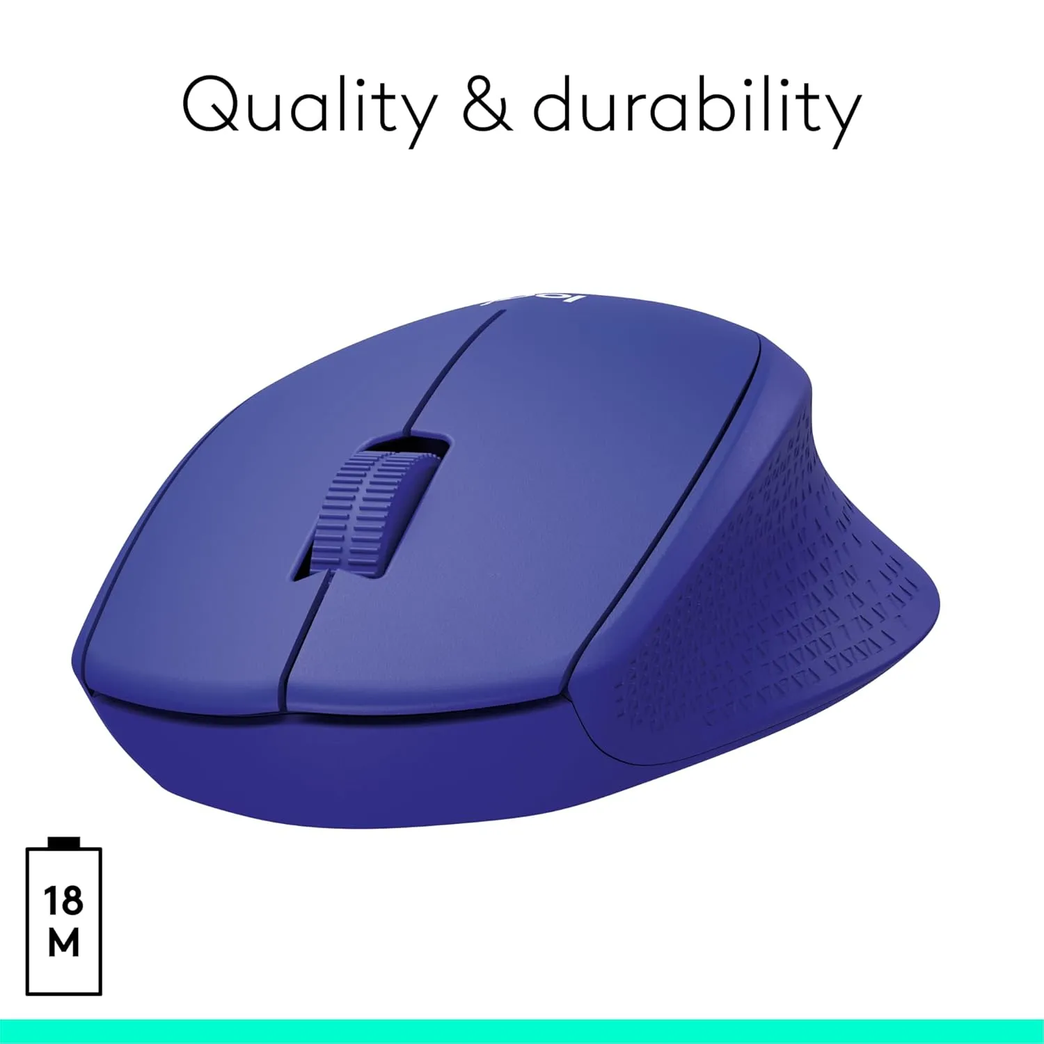 Logitech Silent Plus M331 Wireless Mouse 靜音無線滑鼠 - Blue 藍色 910-004948 原裝行貨