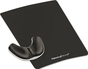 Memory Foam Gliding Palm Support W/Mouse Pad Black