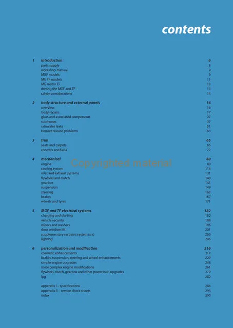 MGF and TF Restoration Manual