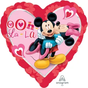 Mickey & Mouse Heart Foil Balloon - 45cm