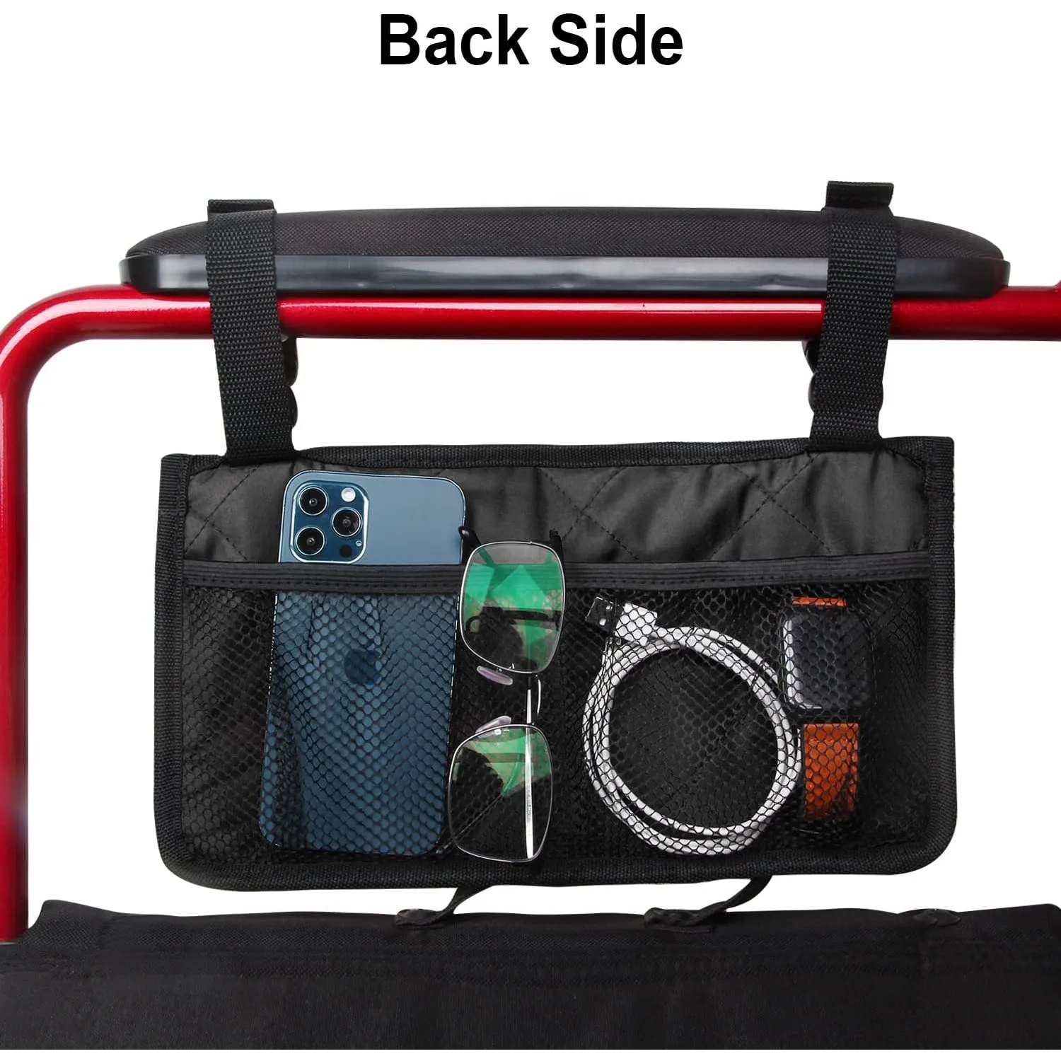 Mobility Scooter/Wheelchair Armrest Side Saddle Bag