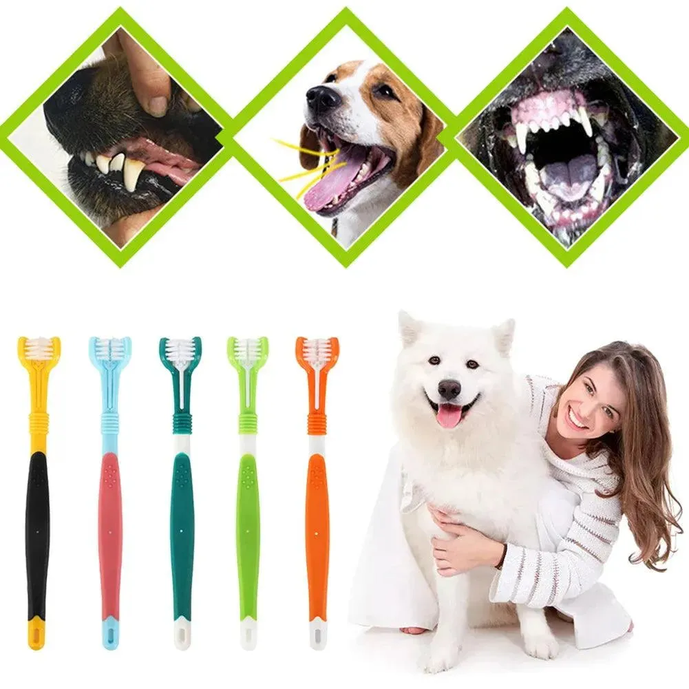 Multi-Angle Pet Toothbrush Cleaning Tool for Pets