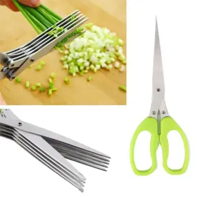 Multi-Functional Stainless Steel Kitchen Scissors – 5 Layers