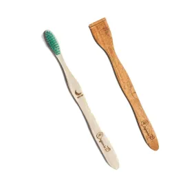 Neem Toothbrush with Neem Tongue Cleaner