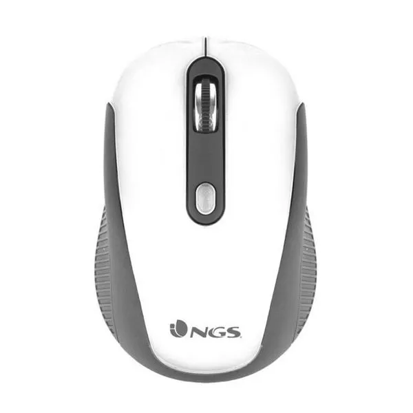 Optical Wireless Mouse NGS HAZEWHITE 800/1600 dpi White Black