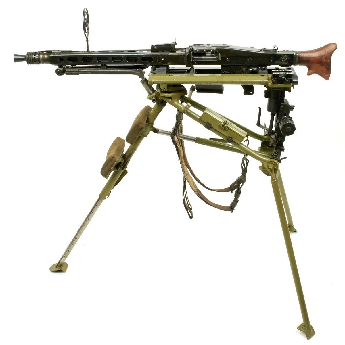 Original German WWII MG 42 Display Machine Gun with Lafette Mount- Marked dfb Dated 1943