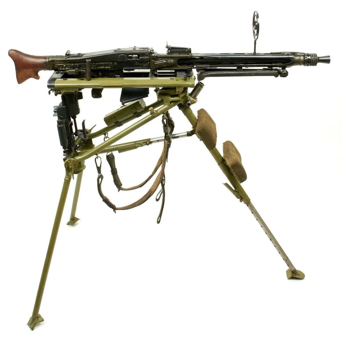 Original German WWII MG 42 Display Machine Gun with Lafette Mount- Marked dfb Dated 1943