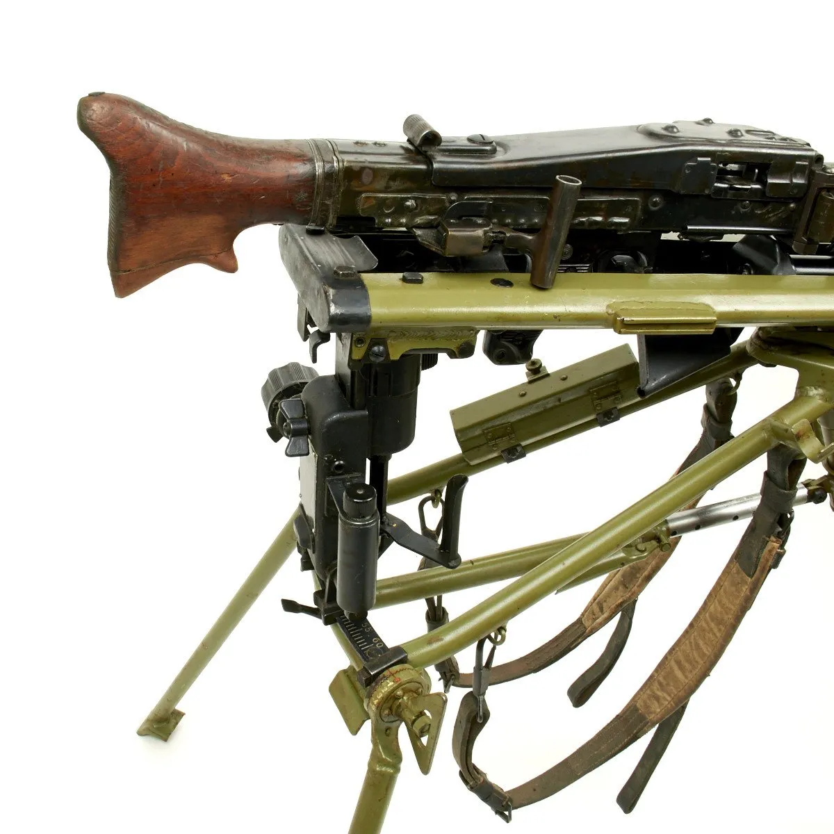 Original German WWII MG 42 Display Machine Gun with Lafette Mount- Marked dfb Dated 1943