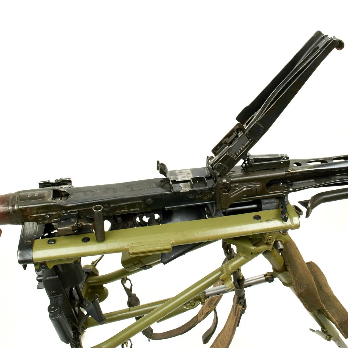 Original German WWII MG 42 Display Machine Gun with Lafette Mount- Marked dfb Dated 1943