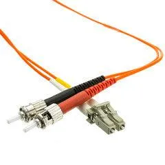 Plenum Fiber Optic Cable, 40 Gigabit Ethernet QSFP 40GBase-SR4 to MTP(MPO)/LC (4 Duplex LC) 24 inch Breakout Cable,OS2 Singlemode 9/125, 1 meter