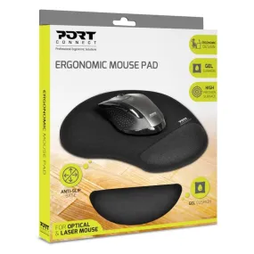 Port Ergonomic Gel Mouse Pad Black 900717