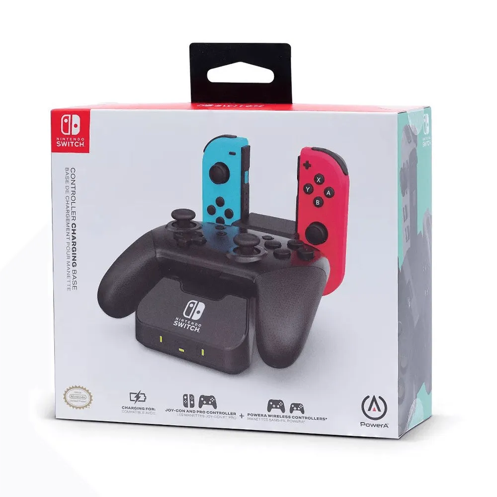 PowerA Charging Station for Nintendo Switch Joy Con & Pro Controller Black