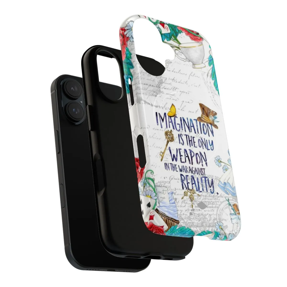 "Enchanting Alice in Wonderland Inspired Magnetic Tough Phone Case"