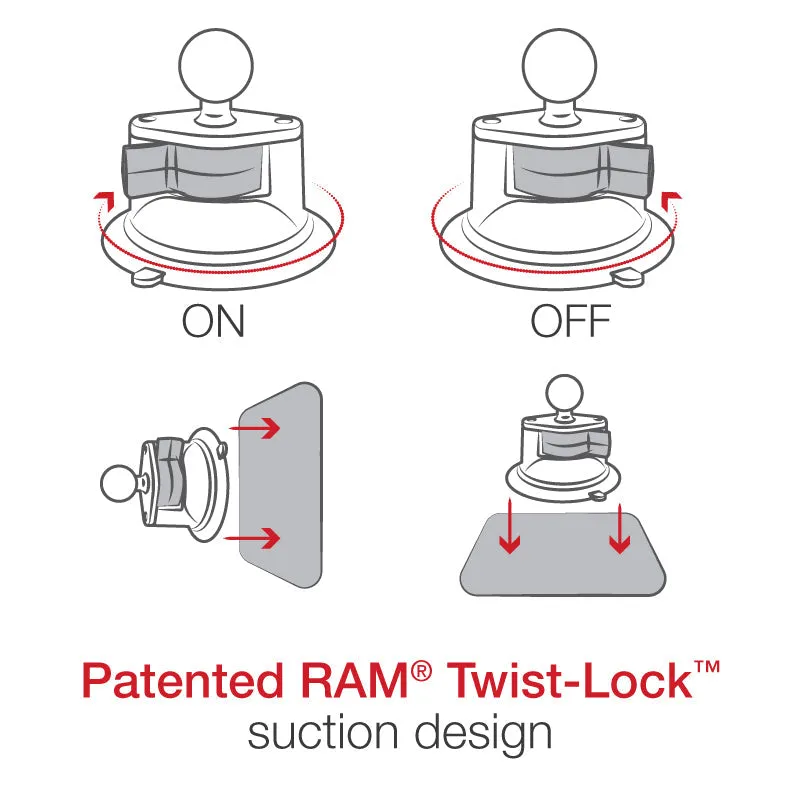 RAM® Twist-Lock™ Suction Cup Mount for Apple 15W MagSafe