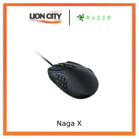 Razer Naga X - Wired Ergonomic MMO Gaming Mouse with 16 buttons