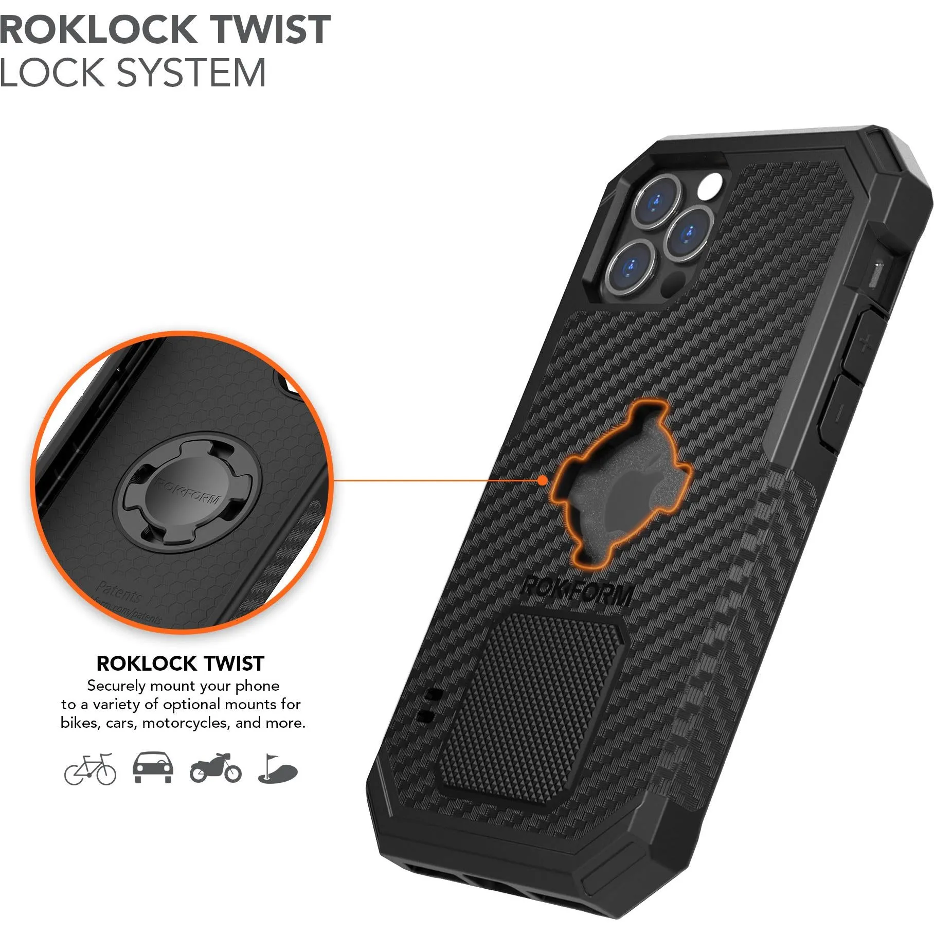 Rokform Rugged Case for iPhone 12/12 Pro (Black)