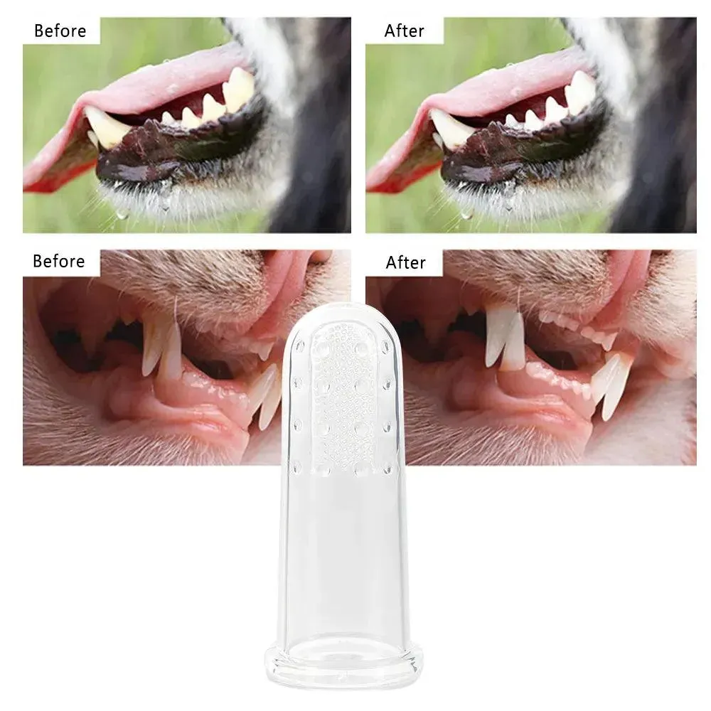 Silicone Finger Cots Pet Toothbrush