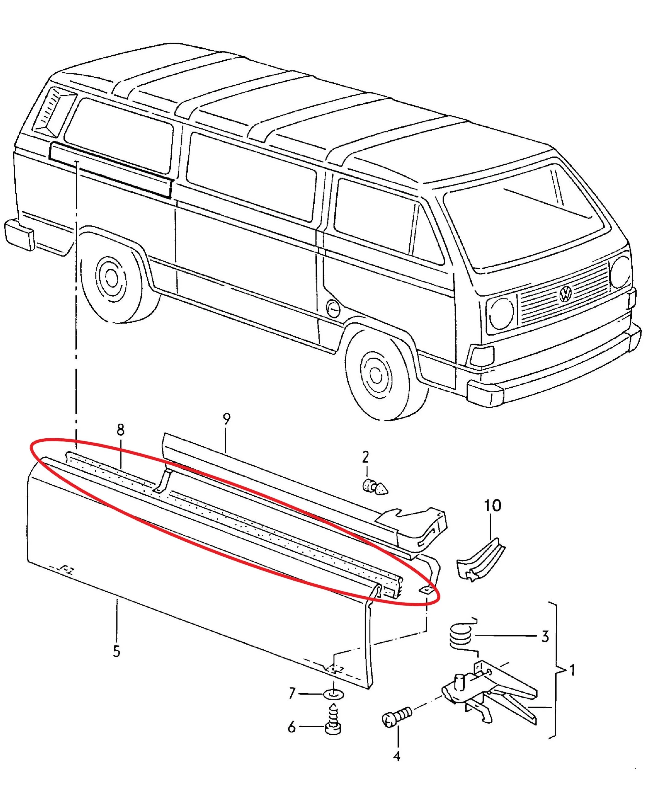 Sliding Door Rail Cover Piping T3