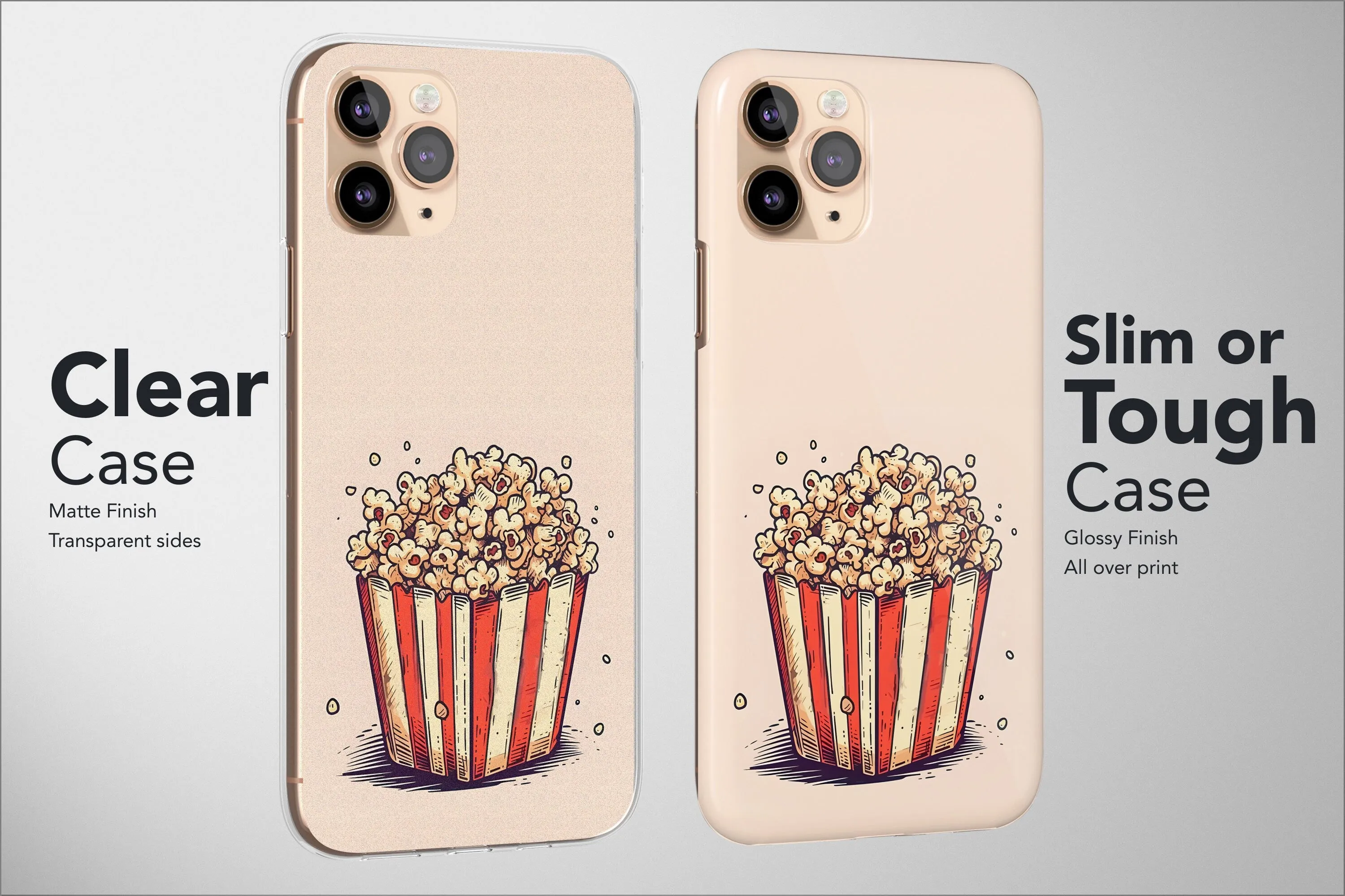 Snack Phone Case Popcorn Burger Fast Food Aesthetic Cover