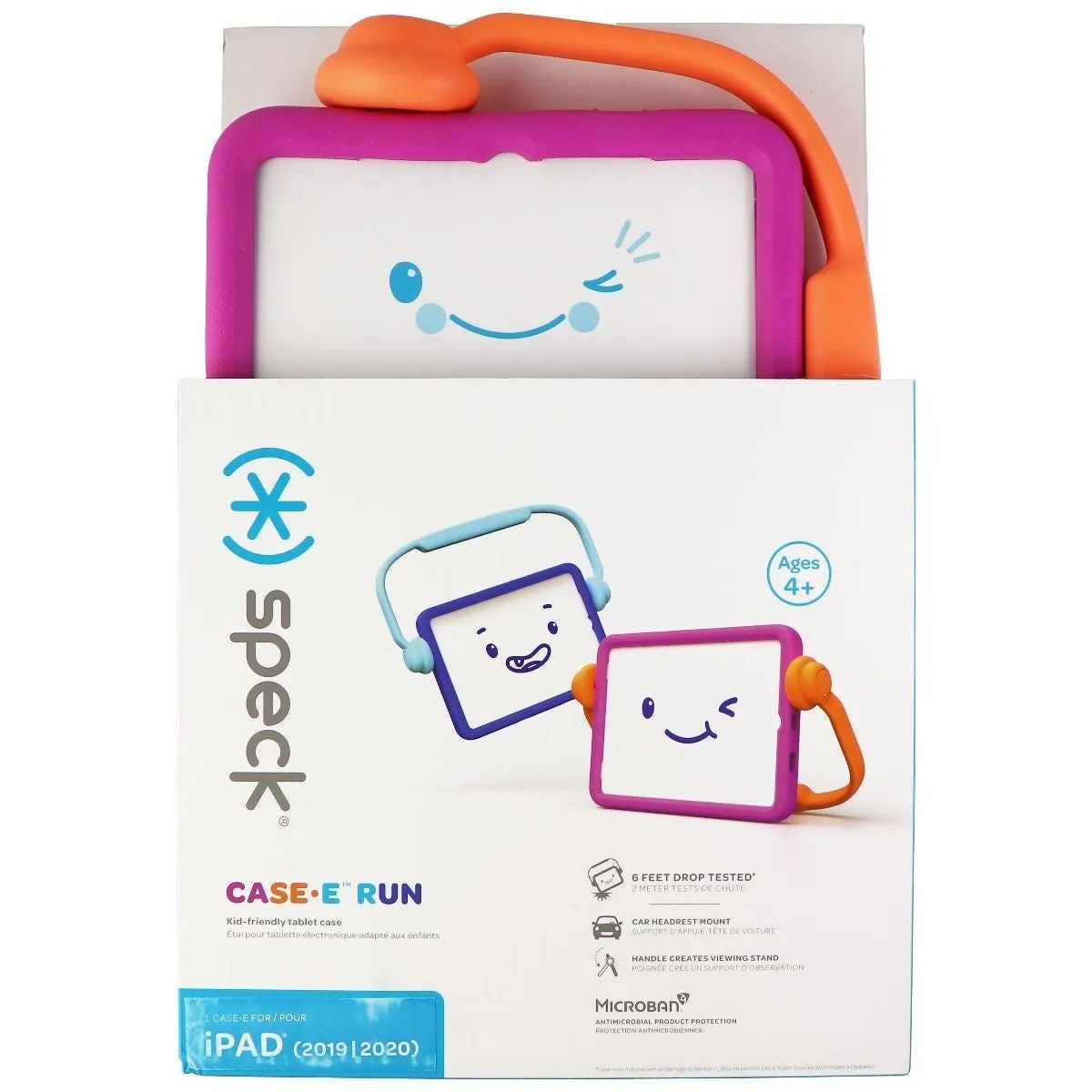 Speck Case-E Run Case for iPad (10.2) 9th/8th/7th Gen - Vibe Violet/Flux Orange