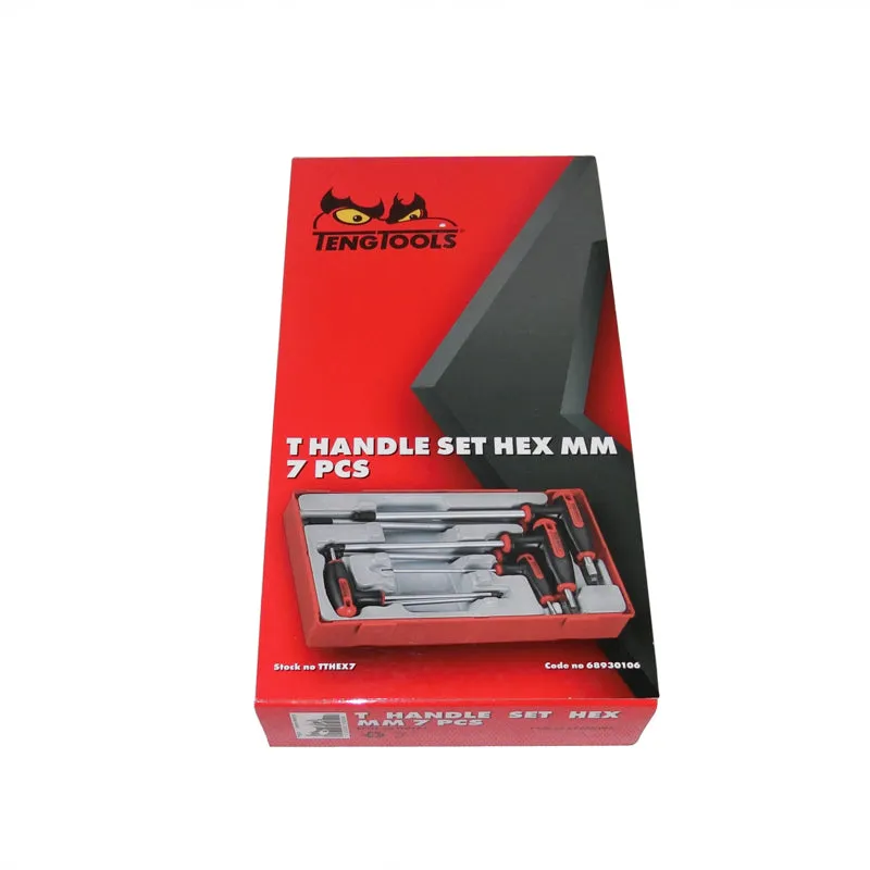 Teng Tools - 7 Piece Hex T-Handle T Handle Set 2.5-8mm TC-Tray TTHEX7