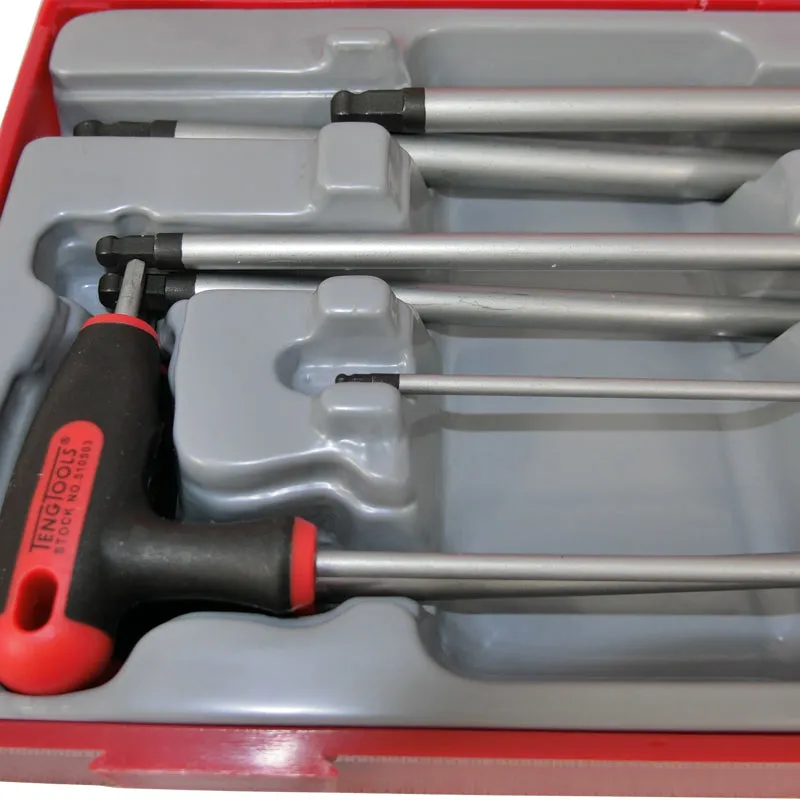 Teng Tools - 7 Piece Hex T-Handle T Handle Set 2.5-8mm TC-Tray TTHEX7