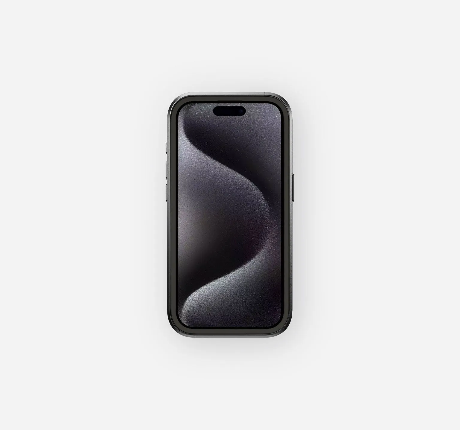 Titanium Leather Case | iPhone 15 Pro | Slate Black