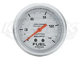 Ultra-Lite 2-5/8" Liquid Filled Full Sweep Mechanical Gauges Fuel Pressure 0-100 PSI