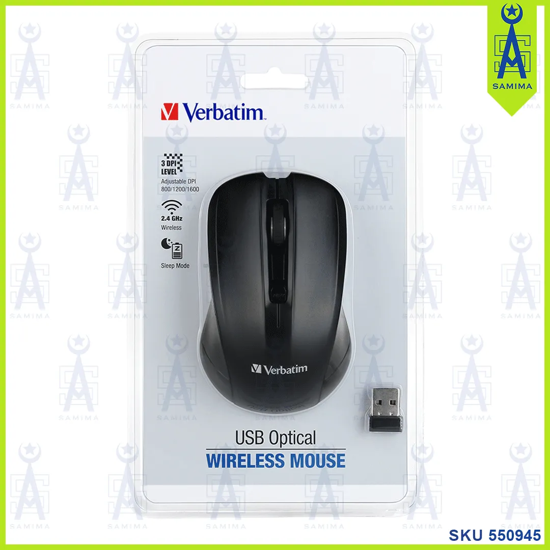 VERBATIM USB OPTICAL WIRELESS MOUSE 66432