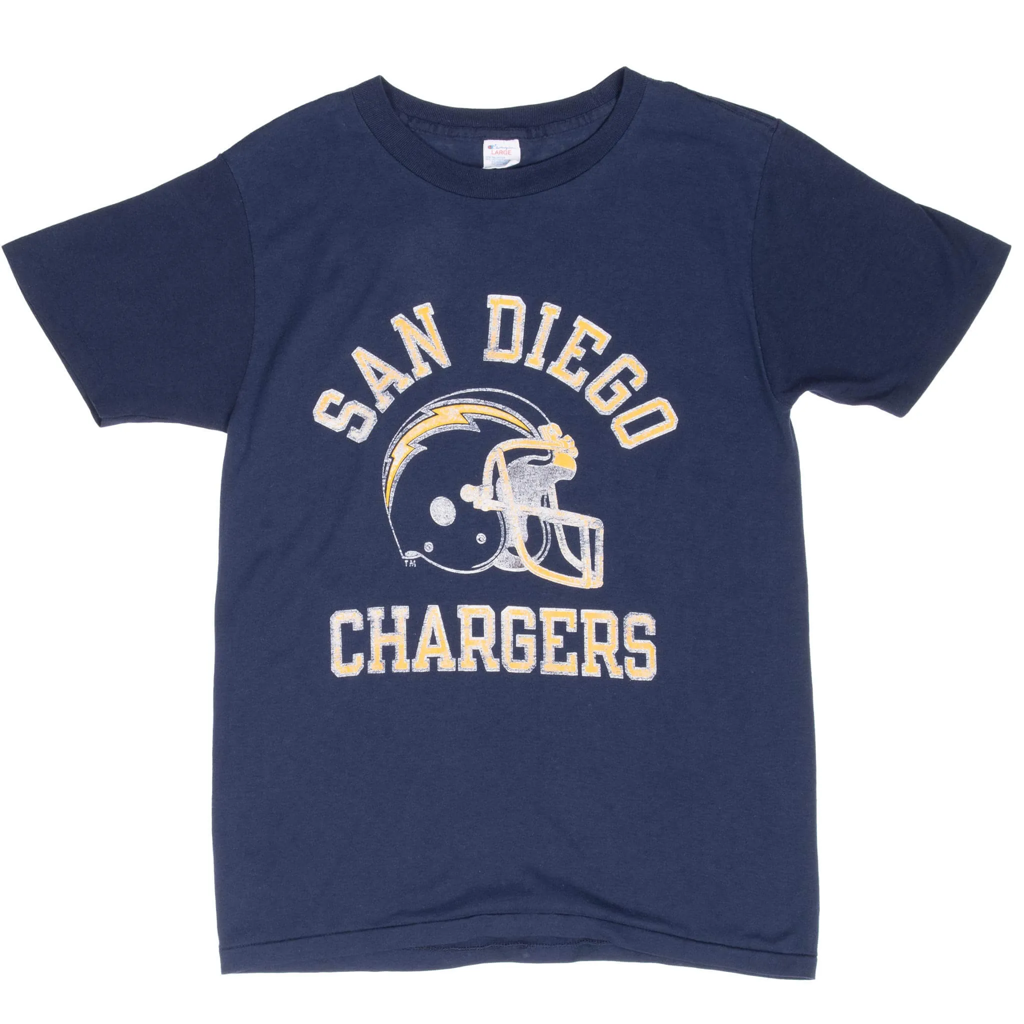 VINTAGE NFL SAN DIEGO CHARGERS CHAMPION 1980S TEE SHIRT SMALL MADE IN USA