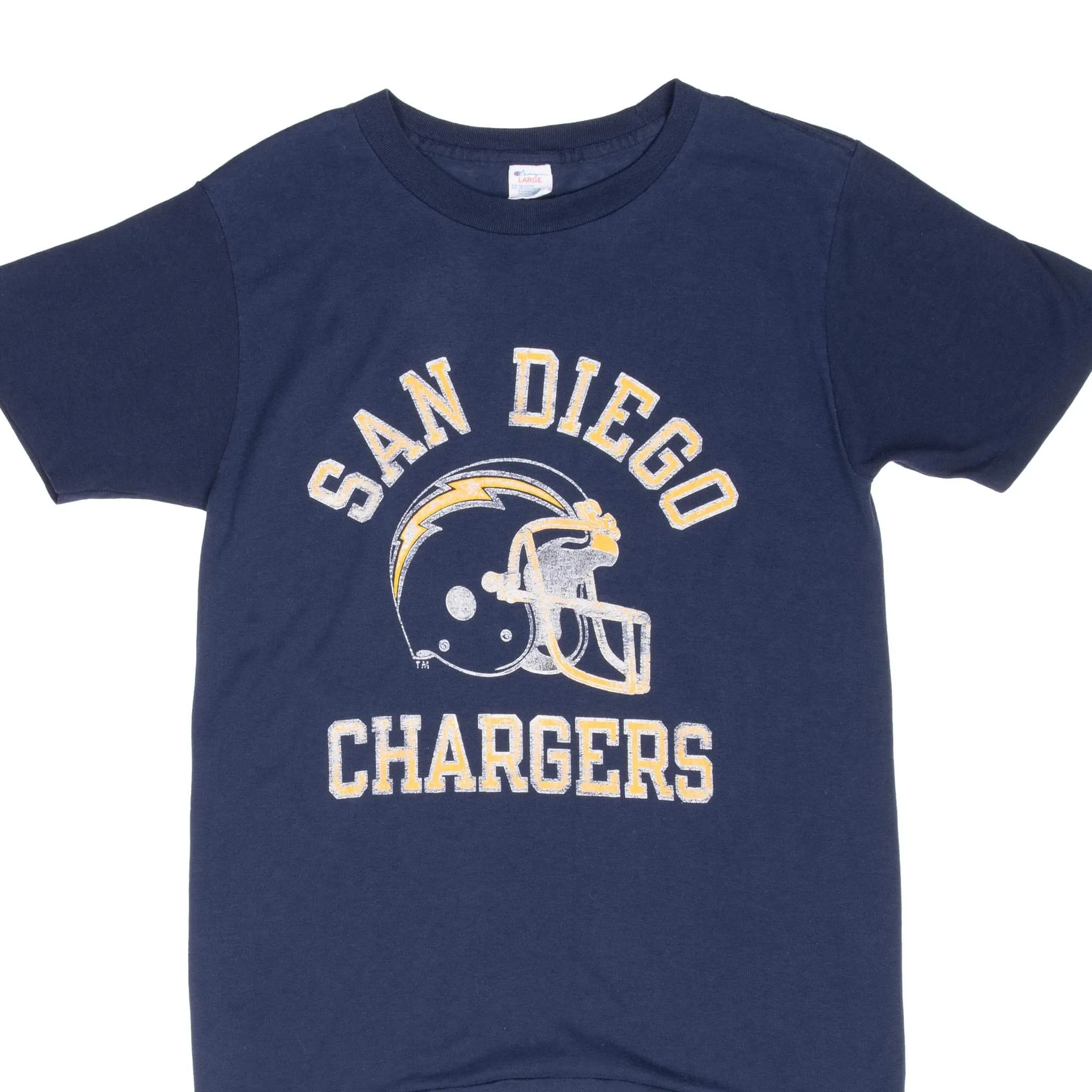 VINTAGE NFL SAN DIEGO CHARGERS CHAMPION 1980S TEE SHIRT SMALL MADE IN USA