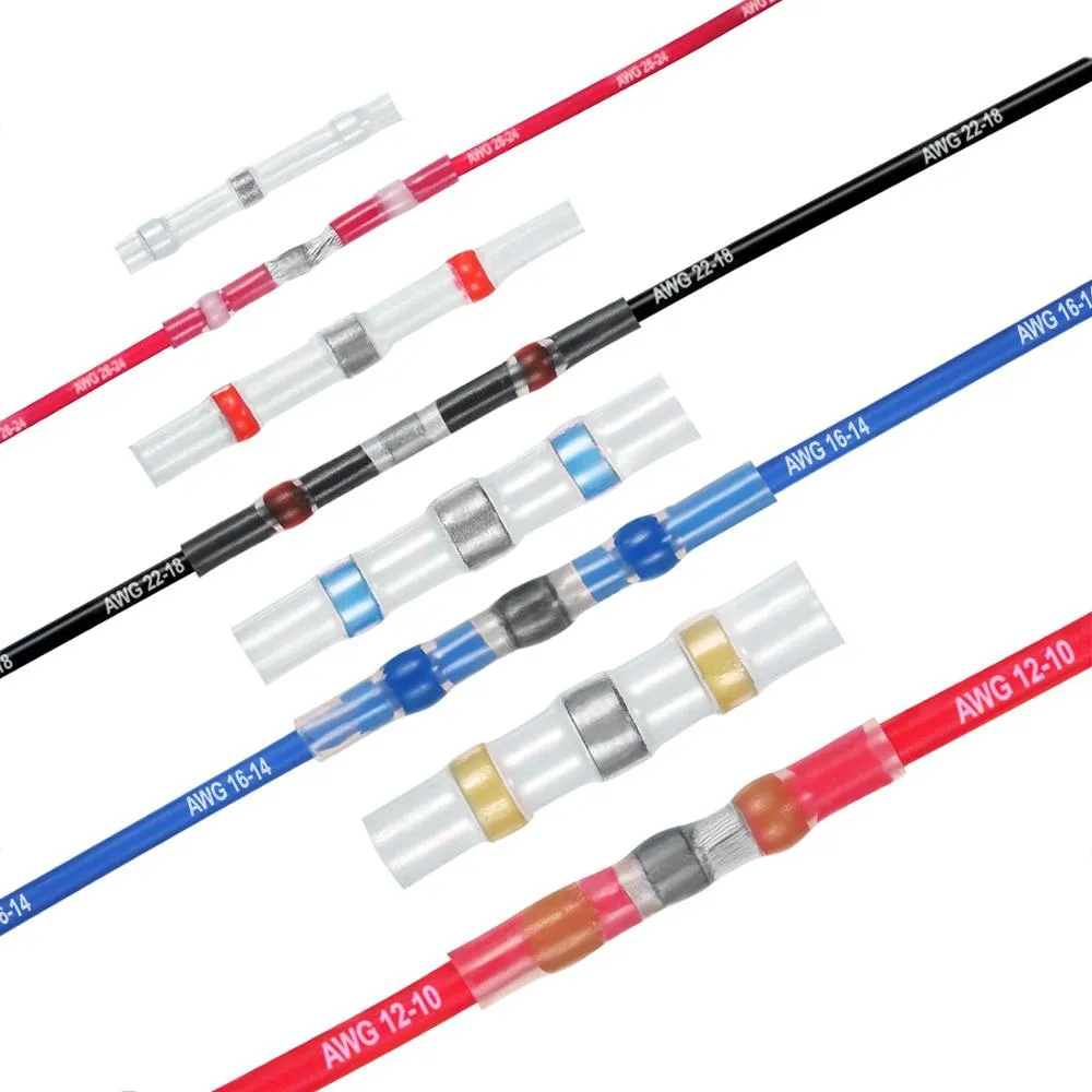 Waterproof Solder Seal Heat Connector Shrink Butt Connectors Lug Terminals Electrical Wire Conector Car Insulated Terminal