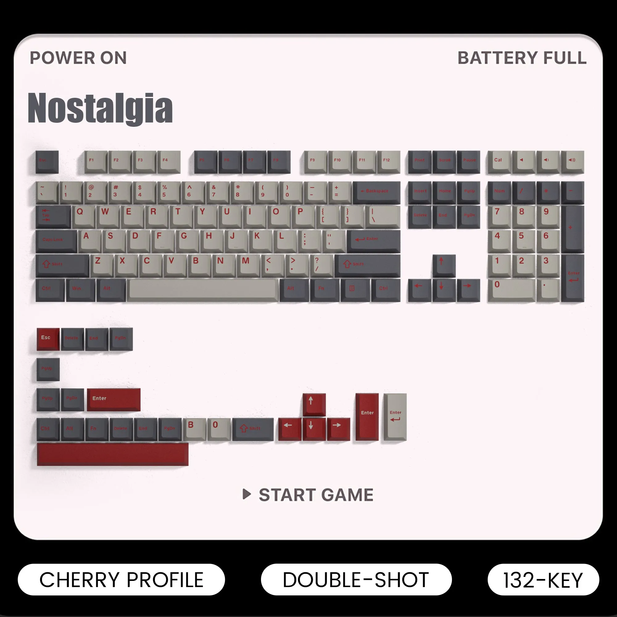 Womier Nostalgia - Cherry Profile Double Shot PBT Keycap Set (4 Colorways)