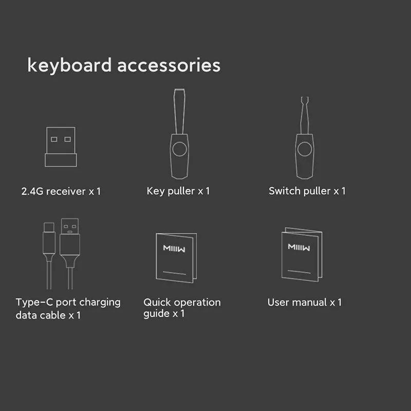 Xiaomi x MIIIW BlackIO 83 QMK VIA Wireless Mechanical Keyboard