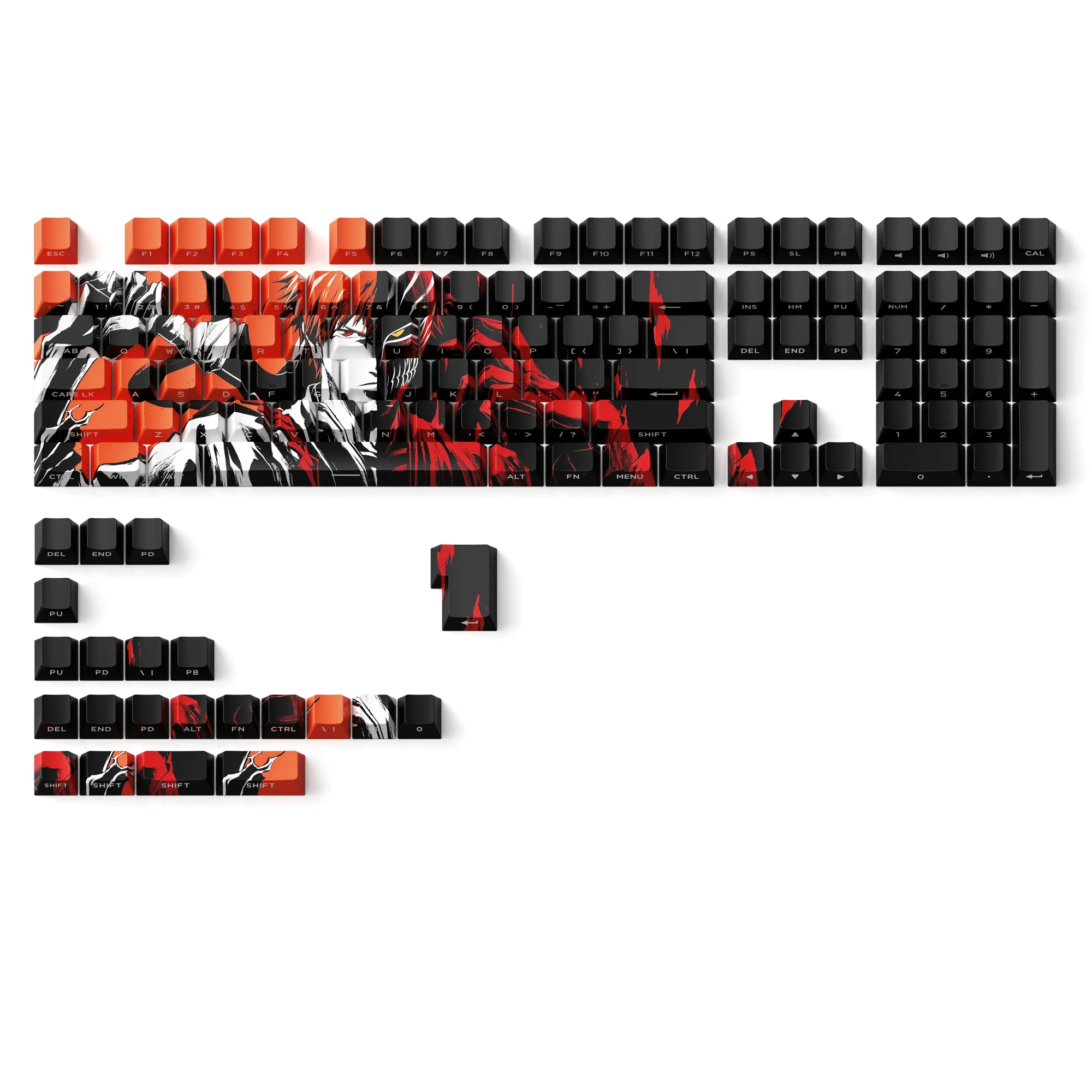 XVX  Kurosaki  Cherry Profile  Double shot  Dye-Sub PBT Keycap Set 130-Key